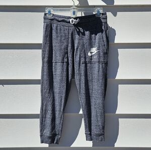 Nike Womens Charcoal Gray Jogger Sweatpants